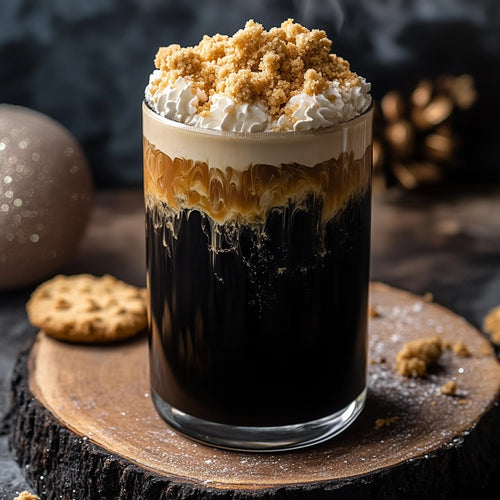 Vanilla Caramel Cream Cold Foam Nitro Cold Brew with Cookie Crumble Toppings